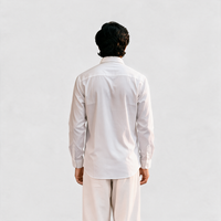 Premium Linen Shirt with European Collar - White